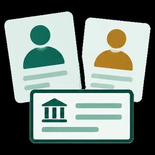 Illustration of client contact cards, standing for your CA's access.